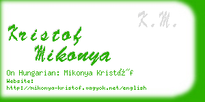 kristof mikonya business card